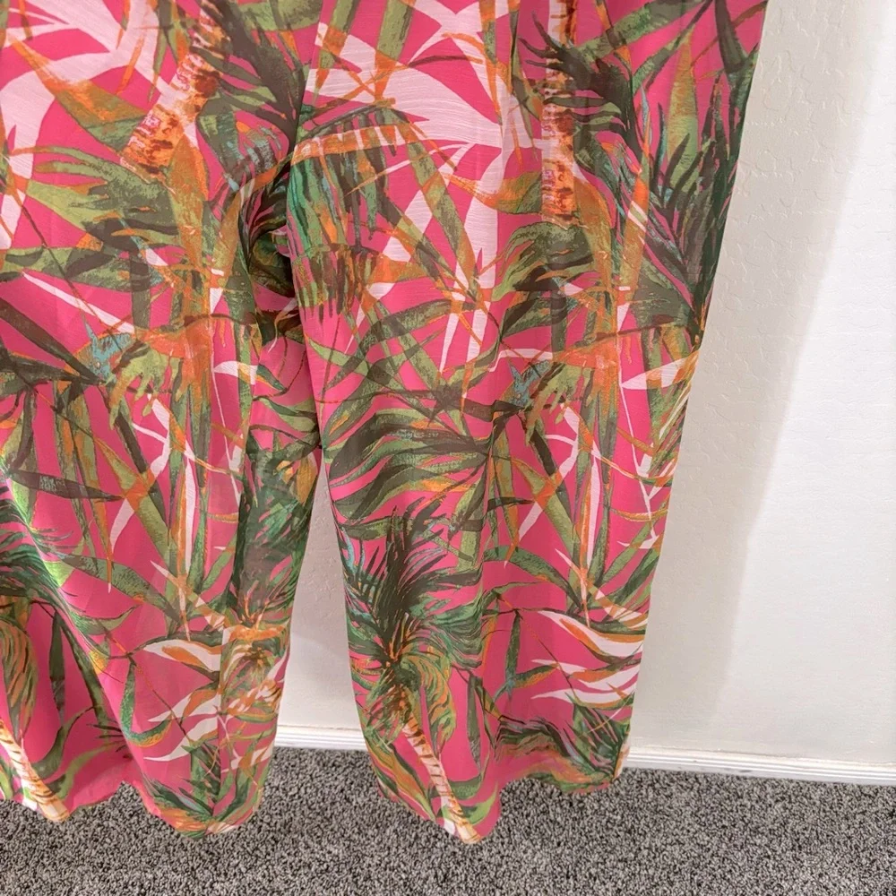Taylor Tropical Pink and Green Jumpsuit‎